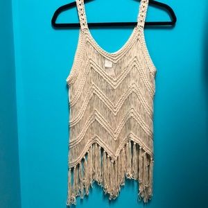 Fringe beach coverup